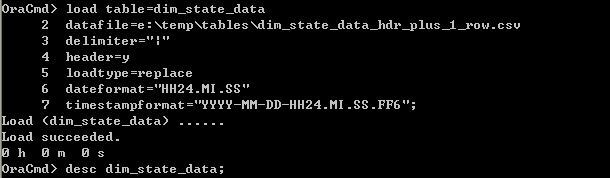 Import Oracle data, click for detail 