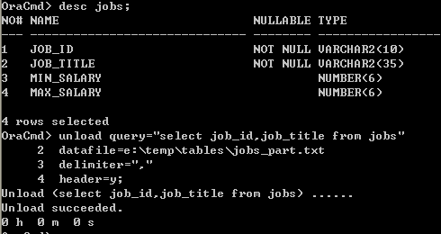 Oracle export query to csv command