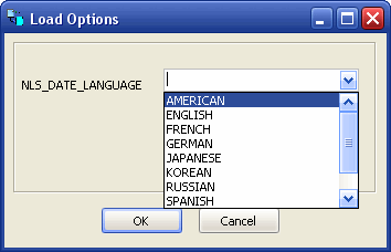 Oracle Import/Export Tool - set nls_date_language