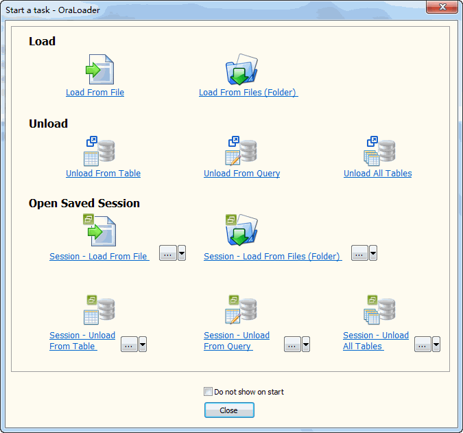 Batch import Csv (Txt) data To Oracle - task window