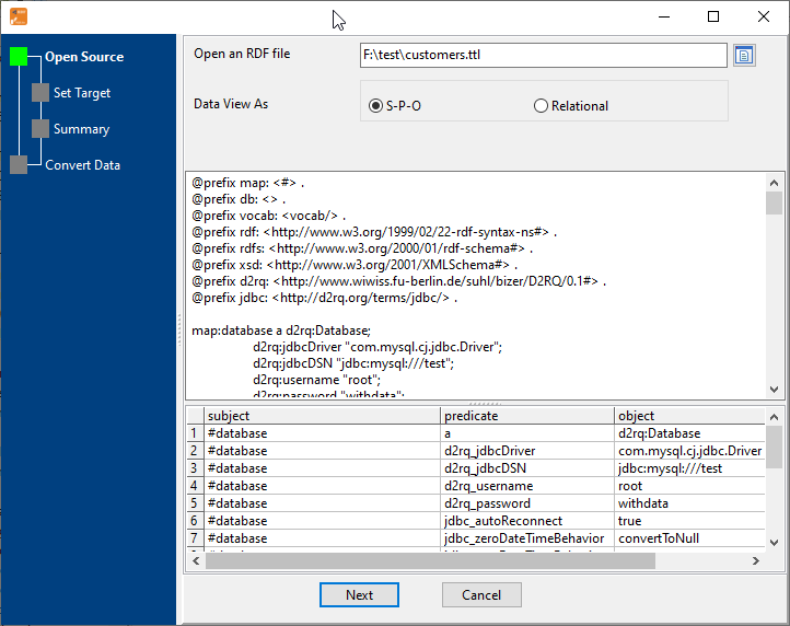 Import JSON data To SQLite - select a file