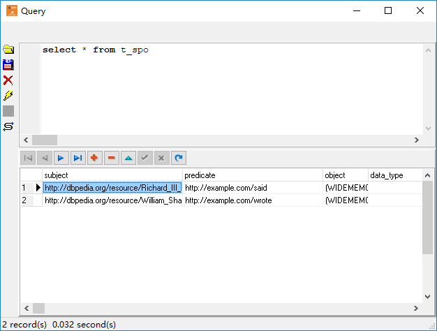 Store RDF JSON-LD file (.jsonld) to DBF (dBase, FoxBase, FoxPro) - view  DBF (dBase, FoxBase, FoxPro) table