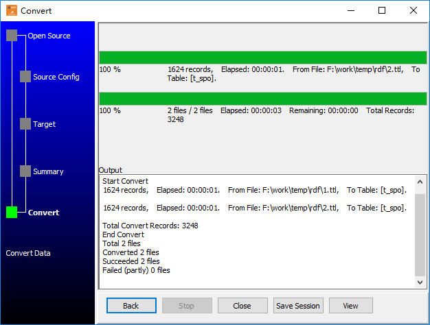 Import data from RDF to MySQL -  import data