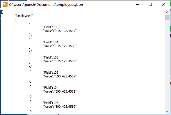 Batch export Redis data from hash keys to 1 Json file - view json file