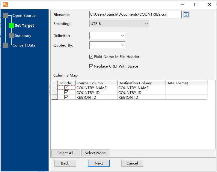 Export Redis data from hash keys in same namespace to Csv file - config destination file