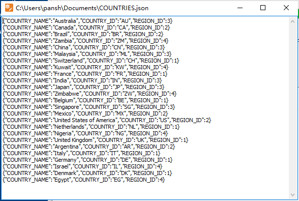 Export Redis data from hash keys in same namespace to Json file - view json file