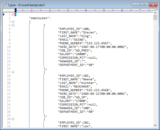 Batch import JSON file into hash keys in same namespace - view a source JSON file