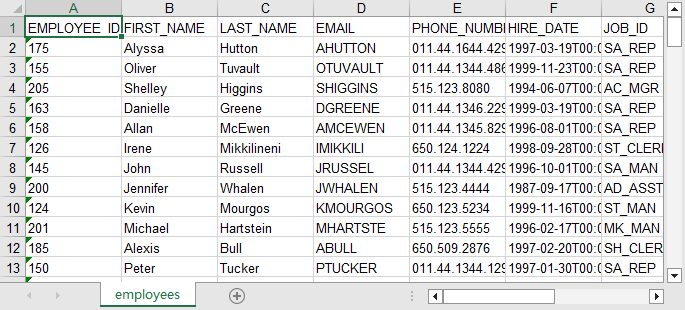 Export Redis data from string keys in same namespace to Excel file - view excel file