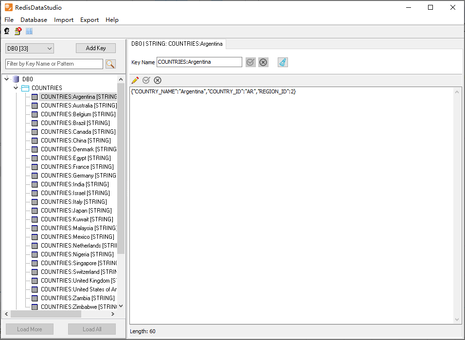 Import Csv file into Redis string keys in same namespace - view key