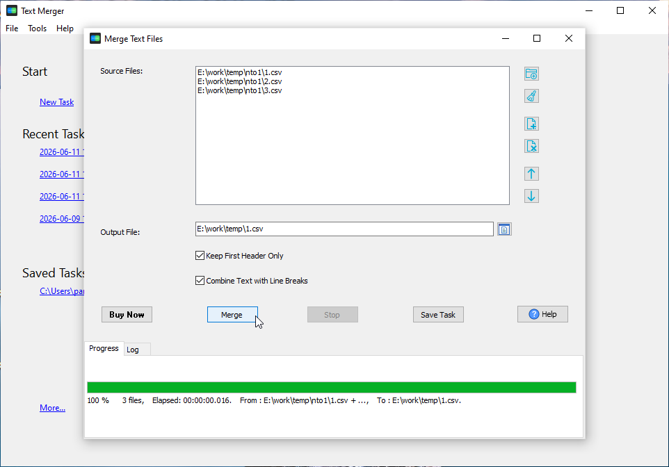 Merge Text Files