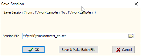 Batch convert from text files to speech in audio formats like  .mp3, .wav files - save to session file