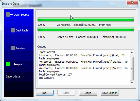 Batch import Csv (Txt) data To PostgreSQL - import data