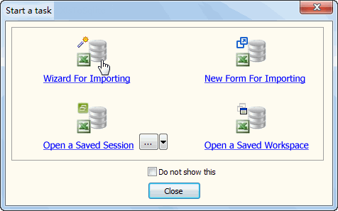 Import Data From Excel To SQL Server - task window