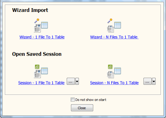 Batch import XML data To DBF - task window