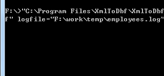 Import Data From XML To DBF - Command line